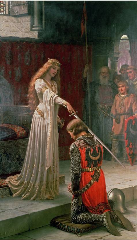 « L&rsquo;adoubement » de Edmund Blair Leighton